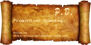 Promintzer Domokos névjegykártya